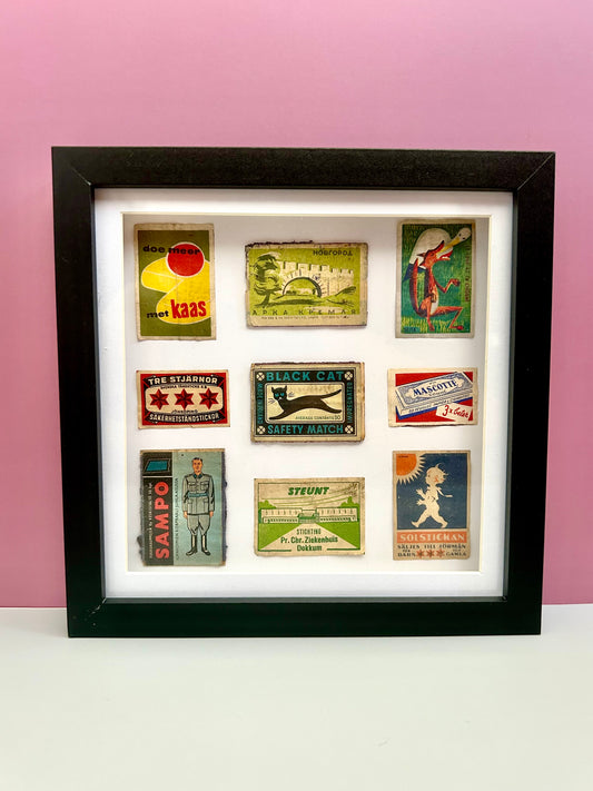 Vintage Matchbox Sleeve Collage
