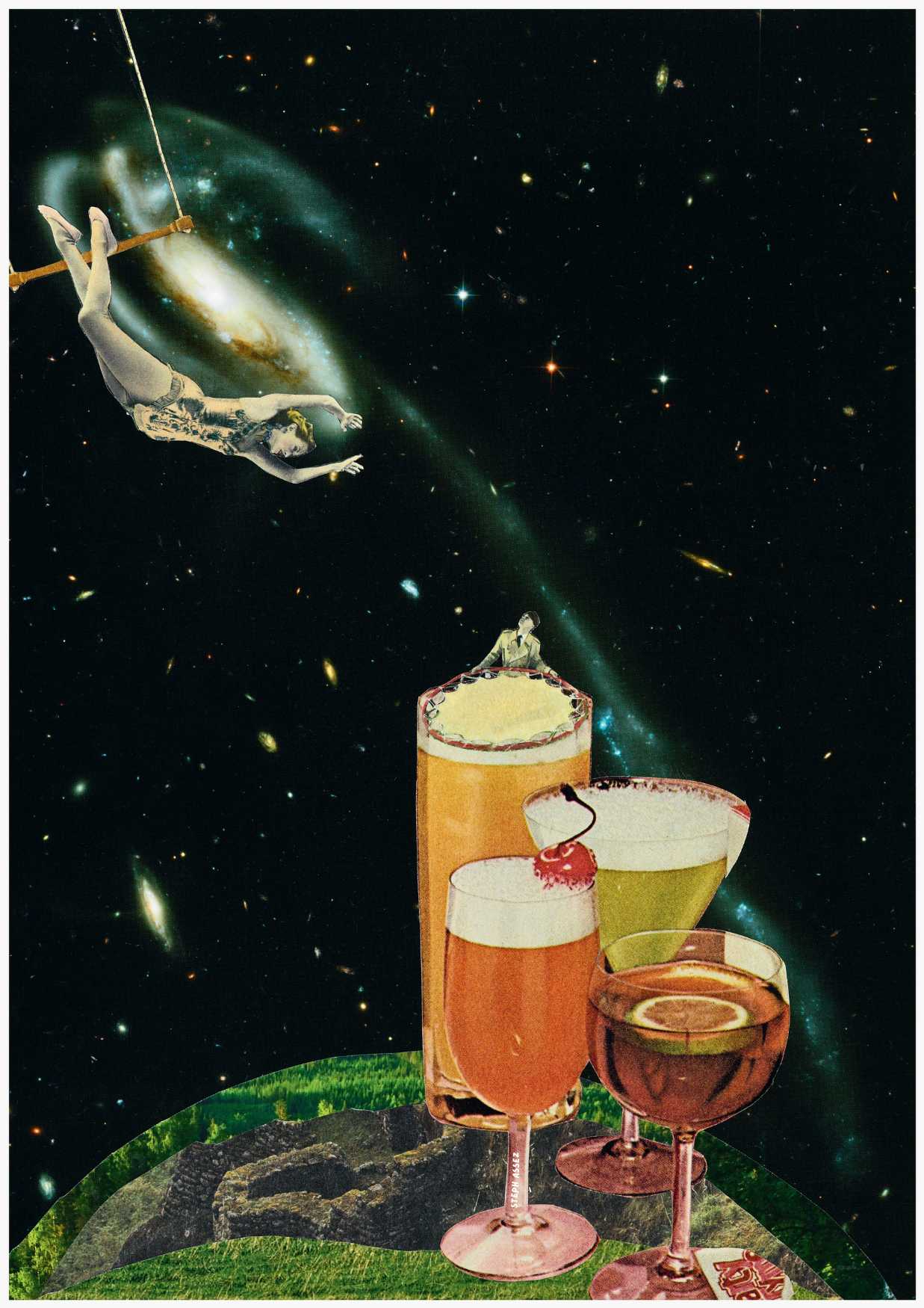 Flying Trapeze – Greeting Card